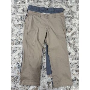 Oak Hill Mens Straight Fit Tech Pant Lot of 2 Khaki Grey 44x28 DXL Business
